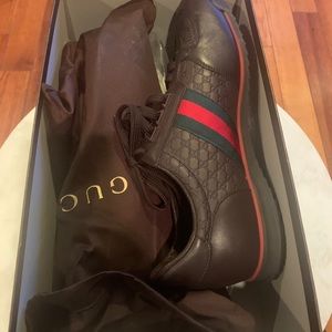 Authentic Brown Men Gucci Sneakers